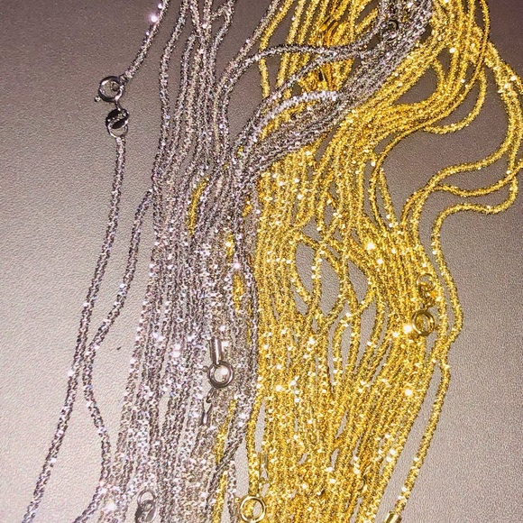 Sparkle Chain Made In Turkey Best gift Black Friday Deals, Gold vermeil chain - Picture 8 of 8